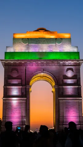 Beneath the tricolour sky