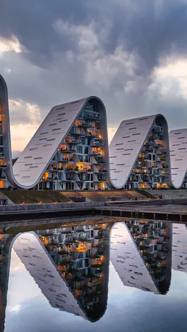 The Wave residential building, Vejle, Denmark