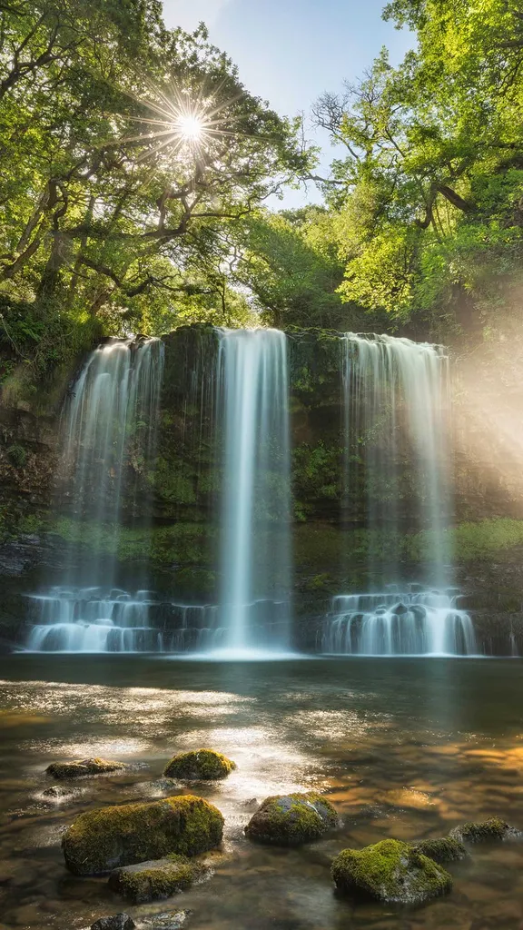 Sgwd yr Eira waterfall, Bannau Brycheiniog National Park, Wales