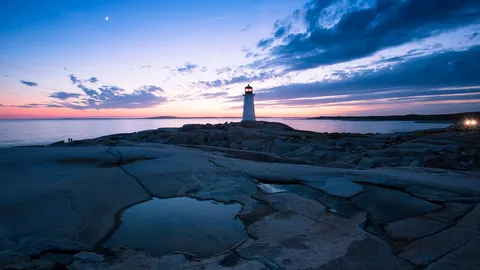 Peggy's Point Lighthouse, Atlantic Coast, Nova Scotia, Canada