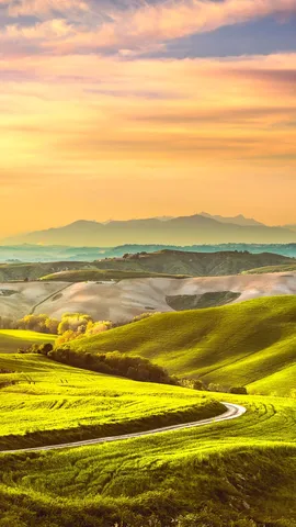 Rolling hills of Tuscany, Italy