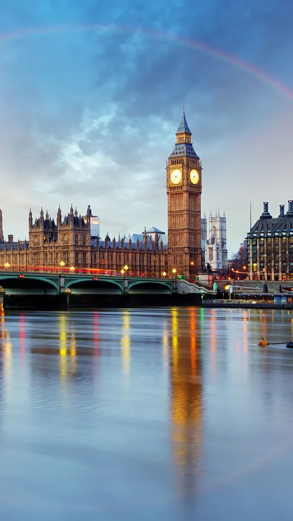 London under a rainbow